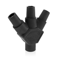 Product Image of 16 Series Taper Nose Multi-Way Connector, Cam-Type, Male-Female-Female-Female, 400A Max (Black)