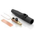 Product Image of 15 Series Cam-Type Male Plug, Contact & Insulator, Detachable, Single Set Screw Termination, #8, #2 AWG, 150A Max, Type 3R When Mated (Black)