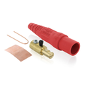Product Image of 16 Series Taper Nose Cam-Type Male Plug, Contact & Insulator, Detachable, 2/0, 4/0 AWG, 400A Max, Type 3R When Mated (Red)