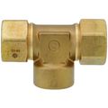 Product Image of 3/4" TracPipe x 3/4" TracPipe 1/2" Female NPT Brass AutoFlare Reducing Tee