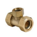 Product Image of 1-1/4" x 1-1/4" x 3/4" TracPipe AutoFlare Brass Reducing Tee