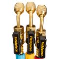 Product Image of HR3BM (2) 5/16" and (1) 1/4" Mini-Split Ball Valve Hose Set - 3 Pack, 5' Length (Black w/ Tags)