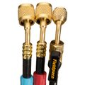 Product Image of HR3C (2) Low Loss 1/4" & (1)1/4" Ball Valve Refrigerant Hose - 3 Pack, 5' Length (Black w/ Tags)