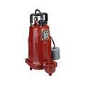 Product Image of 2 HP C.I. Auto Submersible Effluent Pump w/ Wide-Angle Piggyback Float Switch - 208/230v - 25ft Cord
