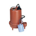 Product Image of 1/2 HP C.I. Automatic Submersible Effluent Pump w/ Wide-Angle Piggyback Float Switch - 115v - 10ft Cord