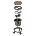 Product Image of DROPIN 1-Gang Round Non-Metallic Floor Box Kit for Installed Floors (Brown)