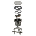 Product Image of DROPIN 1-Gang Round Non-Metallic Floor Box Kit for Installed Floors (Gray)