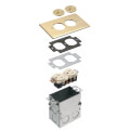 Product Image of 1-Gang Floor Box Kit w/ Two Threaded Plugs (Brass)