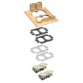 Product Image of 2-Gang Metallic Floor Box Cover w/ 4 Flip Lids (Brass)