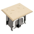 Product Image of 1-Gang Non-Metallic Adjustable Floor Box w/ Two Threaded Plugs (Light Almond)