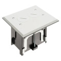 Product Image of 1-Gang Non-Metallic Adjustable Floor Box w/ Two Threaded Plugs (White)