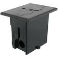 Product Image of Adjustable Non-Metallic Floor Box for New Floors with Flip Lids (Black)