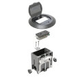Product Image of 1-Gang Round Non-Metallic Adjustable Floor Box w/ Single Flip Lid (Black)