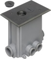 Product Image of Non-Metallic Floor Box w/ 2 Threaded Plugs for New Concrete Pours (Black)