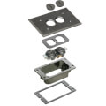 Product Image of Trim Kit w/ 2 Threaded Plugs for New Concrete Floor Boxes (Black)