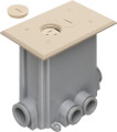 Product Image of Non-Metallic Floor Box w/ 2 Threaded Plugs for New Concrete Pours (Light Almond)