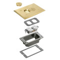 Product Image of Trim Kit w/ 2 Threaded Plugs for New Concrete Floor Boxes (Brass)