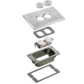 Product Image of Trim Kit w/ 2 Threaded Plugs for New Concrete Floor Boxes (Nickel)