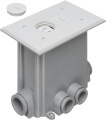 Product Image of Non-Metallic Floor Box w/ 2 Threaded Plugs for New Concrete Pours (White)