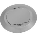 Product Image of 6" Round Non-Metallic Floor Box Cover Kit w/ Flip Lid for New Concrete (Gray)