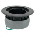 Product Image of InBox Non-Metallic Floor Box Cover Kit w/ Low-Voltage Divider (Black)