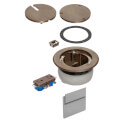 Product Image of InBox Non-Metallic Floor Box Cover Kit w/ Low-Voltage Divider (Brown)