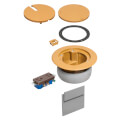 Product Image of InBox Non-Metallic Floor Box Cover Kit w/ Low-Voltage Divider (Caramel)