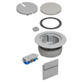 Product Image of InBox Non-Metallic Floor Box Cover Kit w/ Low-Voltage Divider (Gray)
