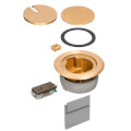 Product Image of InBox Metallic Floor Box Cover Kit w/ Low-Voltage Divider (Brass)
