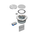 Product Image of InBox Metallic Floor Box Cover Kit w/ Low-Voltage Divider (Nickel-Plated Brass)