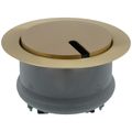 Product Image of InBox Metallic Recessed Floor Box Cover Kit w/ Low Voltage Divider (Brass)