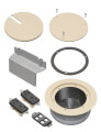 Product Image of Recessed Floor Box Cover Kit w/ 2 Receptacles for New Concrete (Almond)
