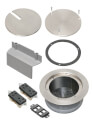 Product Image of Recessed Floor Box Cover Kit w/ 2 Receptacles for New Concrete (Nickel)