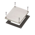 Product Image of 1-Gang Recessed Floor Box Cover Kit for New Concrete (Nickel-Plated Zinc)