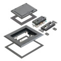 Product Image of 1-Gang Non-Metallic Floor Box Cover Frame Kit (Black)