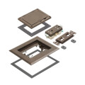 Product Image of 1-Gang Non-Metallic Floor Box Cover Frame Kit (Brown)