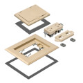 Product Image of 1-Gang Non-Metallic Floor Box Cover Frame Kit (Light Almond)