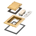 Product Image of 1-Gang Non-Metallic Floor Box Cover Frame Kit (Brass)