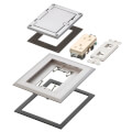 Product Image of 1-Gang Non-Metallic Floor Box Cover Frame Kit (Nickel)