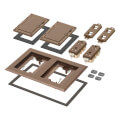 Product Image of 2-Gang Non-Metallic Floor Box Cover Frame Kit (Brown)