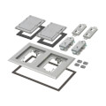 Product Image of 2-Gang Non-Metallic Floor Box Cover Frame Kit (Gray)