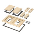 Product Image of 2-Gang Non-Metallic Floor Box Cover Frame Kit (Light Almond)
