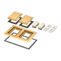 Product Image of 2-Gang Non-Metallic Floor Box Cover Frame Kit (Brass)