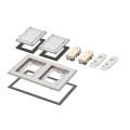 Product Image of 2-Gang Non-Metallic Floor Box Cover Frame Kit (Nickel)