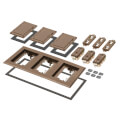 Product Image of 3-Gang Non-Metallic Floor Box Cover Frame Kit (Brown)