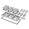 Product Image of 3-Gang Non-Metallic Floor Box Cover Frame Kit (Gray)