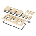 Product Image of 3-Gang Non-Metallic Floor Box Cover Frame Kit (Light Almond)