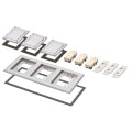 Product Image of 3-Gang Non-Metallic Floor Box Cover Frame Kit (Nickel)
