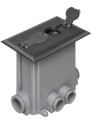 Product Image of Non-Metallic Floor Box w/ 2 Flip Lids for New Concrete Pours (Black)