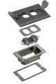 Product Image of Trim Kit w/ 2 Flip Lids for New Concrete Floor Boxes (Black)